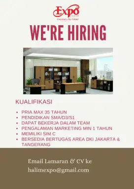 Lowongan Pekerjaan untuk sales/marketing