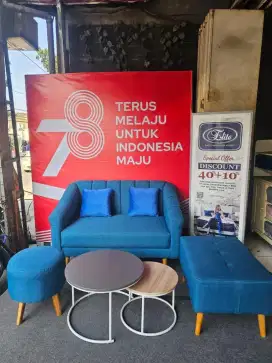 Sofa set total 3 dudukan tanpa meja