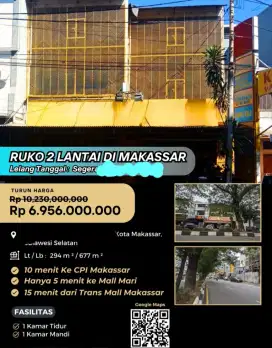 Dijual Ruko 2 Lantai Makassar