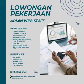 Lowongan kerja Admin WPB Staff