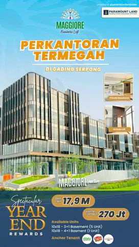 Maggiore Business Loft Gading Serpong Gedung Kantor 3 Lantai