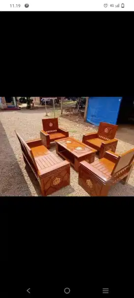 Kursi minimalis jati