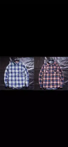 Kemeja flannel beams heart size M original outdoor flanel