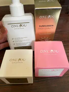 Onlyou Skincare // Suncreen, Facial Wash Cleanser, Essence Cream