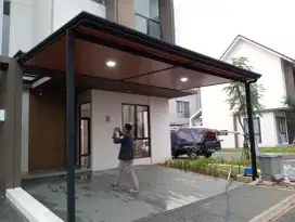 Kanopi alderon+plafon pvc laminate rapi,kuat dan tahan lama