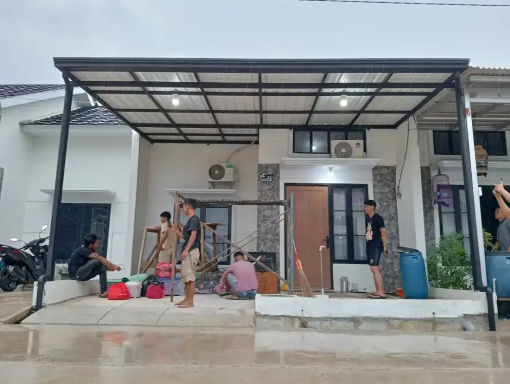 Kanopi alderon trimdek rangka tunggal minimalis