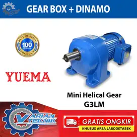 GEARBOX HELICAL YUEMA G3LM 0,75KW 1HP As 32 Ratio 60/80/100 (+ motor)