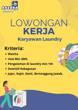 Loker untuk Karyawan laundry