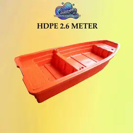 Perahu Plastik HDPE 2.6 Mter 4 orang lebih kuat dibanding perahu karet