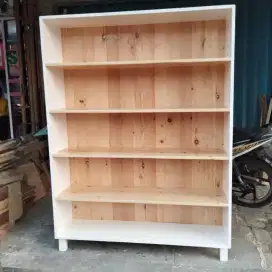 Rak lemari / rak buku / rak display kayu jati belanda