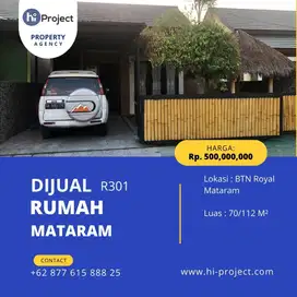 Rumah BTN Mataram type 70/112 M2 di Perumahan Royal Mataram R301