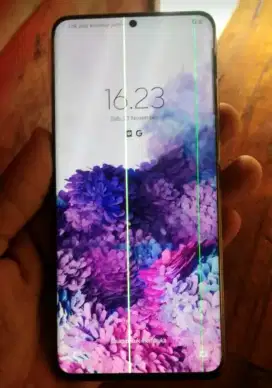 LCD Samsung S20+ Plus Copotan Original bawaan pabrik.