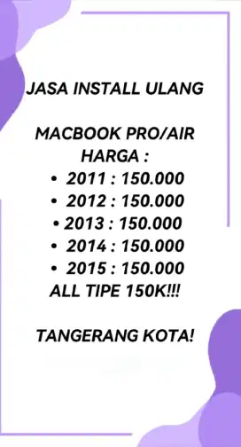 Jasa Instal Macbook