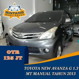 TOYOTA NEW AVANZA G 1.3 MT MANUAL 1300 CC BENSIN TAHUN 2013