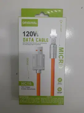 Kabel Data Silicon/USB Micro 120watt Ori Oem Bergaransi