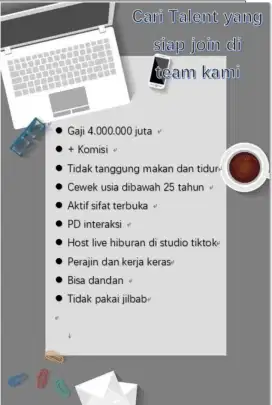 Cari talent PD yang siap join di team kami