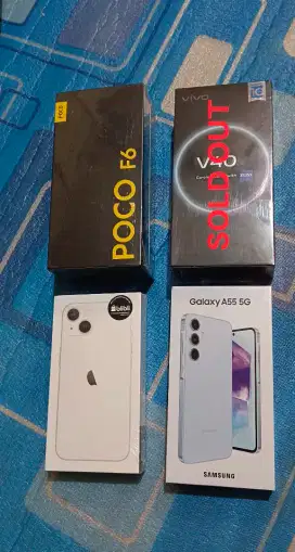 POCO F6, SAMSUNG A55, IPHONE 13 128GB BARU