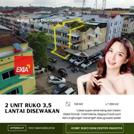 Disewakan 2 unit ruko gandeng 3 lt Dian center Nagoya  Batam