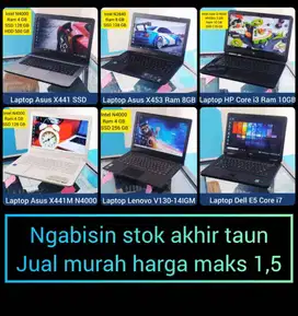 BANTING HARGA!!! LAPTOP BEKAS MURAH Spesial akhir harga 1,5 jutaan saj