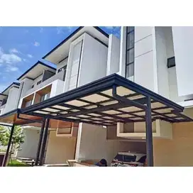 kanopi atap alderon rangka besi hollo galvanis