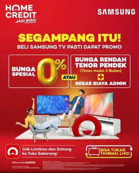 Kredit samsung smart TV 43” 4K promo bunga 0%