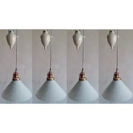 Vintage adjustable Cones UFO Lamp lampu kerucut kristal katrol kolonia