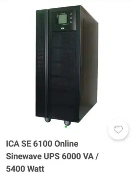 DIJUAL baru pakai 1thn: ICA UPS & STABILIZER SE6100

6000VA 5400W