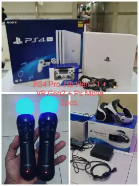 Sepaket Ps4 Pro 1tb  , VR Gen2Cd game vr  ,2 Ps Move