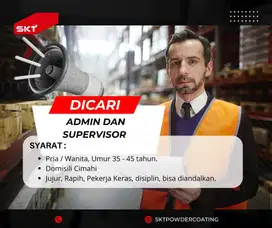 DICARI Admin, Tukang Cat dan Helper Powder Coating