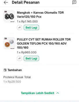 Paket kirian PCX 160 TDR