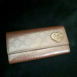 Gucci Long Wallet Shima Soft Pink Monogram AUTHENTIC ORIGINAL