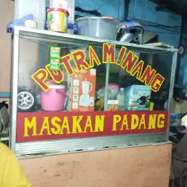 Etalase bekas nasi padang