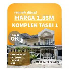 Jual cepat Rumah 2 lantai hadap taman komplek Tasbi 1 / tasbih 1