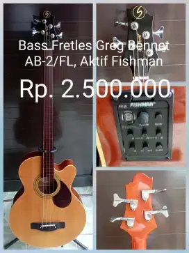 Bass listrik dan akustik harga sdh tertera, info detail via chat/ wa