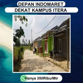 TANAH KAVLING ITERA DEPAN INDOMARET DP MURAH BISA DICICIL