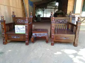 Kursi teras rahwana ukiran full kayu jati