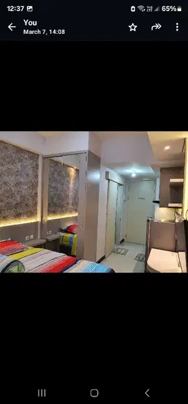 di sewakan apartemen amor studio Luas 25m2