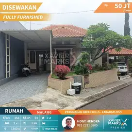 DISEWAKAN RUMAH di Perumahan Green Hills - Karangploso, Malang