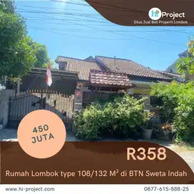 Rumah Lombok type 108/132 M² di BTN Sweta Indah Mataram R358