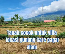 Di jual tanah cocok untuk villa di pagar alam gunung gare