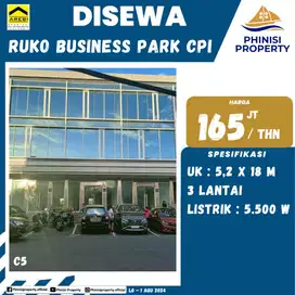 DISEWAKAN RUKO 3 LANTAI BUSINESS PARK CPI DI CITRALAND LOSARI TERMURAH