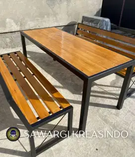 Jual Kursi meja makan set untuk cafe / kedai dll sawargi kreasindo