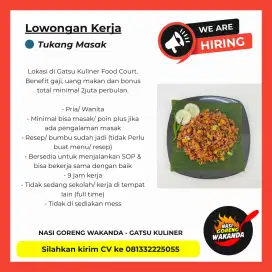 Asisten Tukang Masak atau Koki