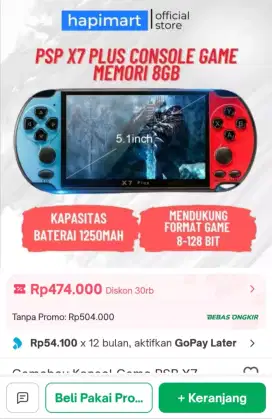 Jual BU Game boy X7 plus