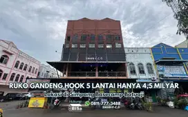 Ruko Gandeng Hook 5 Lantai Simpang Basecamp Batuaji Hanya 4,5 Milyar