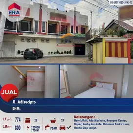 Dijual hotel / penginapan aktif, Jl. Adisucipto - siap pakai