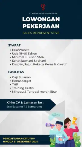 Lowongan Sales Representative