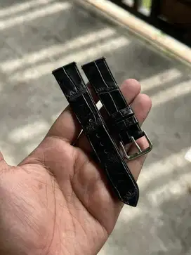 Strap Jam Tangan Croco Geunie Leather Slim 20 mm