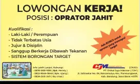 Loker Penjahit Pengalaman