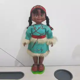 Pajangan Boneka Vintage Amerika India Native Indian Doll Babies Back